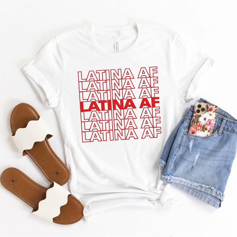 Latina AF T-Shirt Graphic Tee White